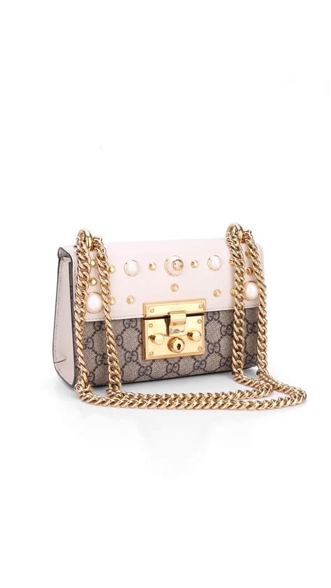 gucci pearl padlock bag|gucci padlock shoulder bag.